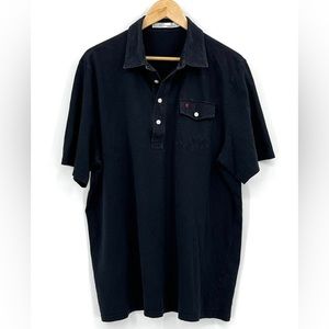 Men’s XL Black 100% Organic Cotton CRIQUET Polo Golf Shirt